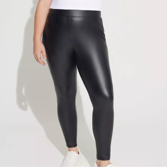 torrid Pants - Torrid Black Faux Leather Leggings size 5